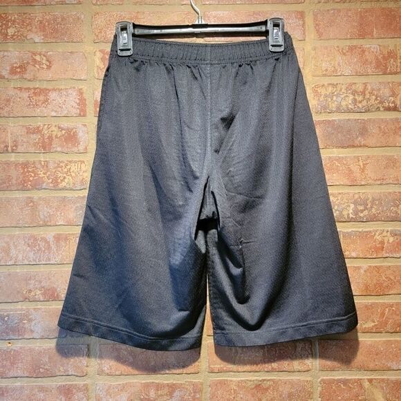 JORDAN Solid Black Gym Track Shorts size large - Picture 2 of 3